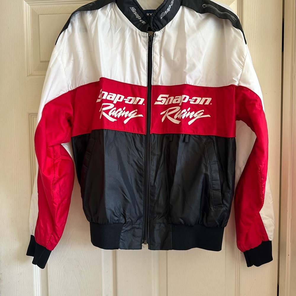 Snap On Racing Men's Red and Black Lightweight Jacket